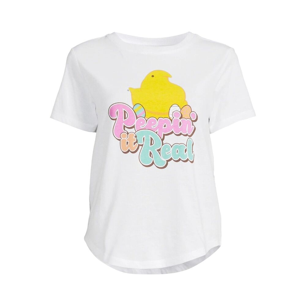 Junior's LICENSED Tee Shirt By PEEPS “Peepin It Real” Size XL X-Large 15-17‎ NWT